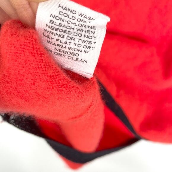 Duffy Coral & Grey 100% Cashmere Sweater XS - Picture 10 of 10